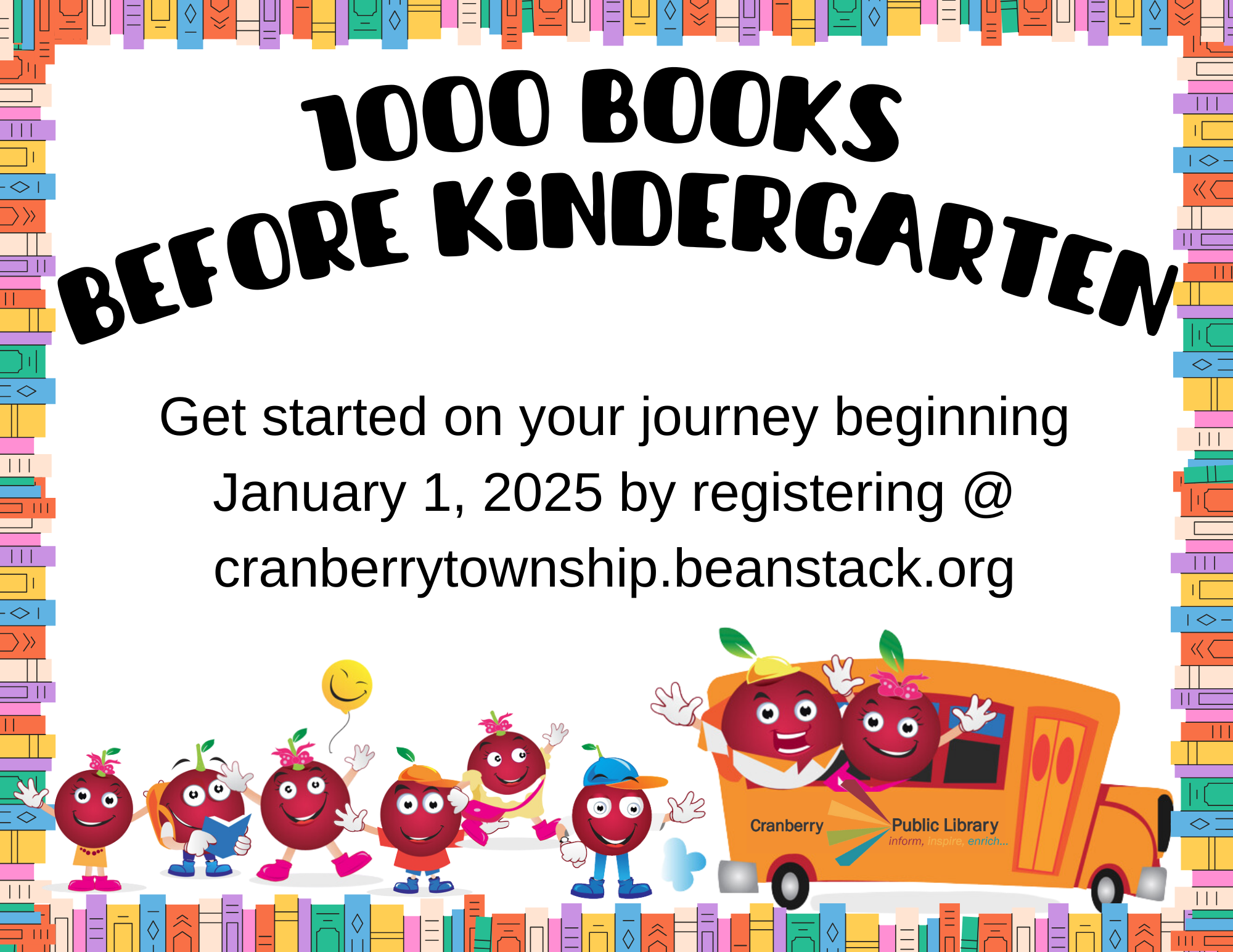 1000 books before kindergarten website flyer