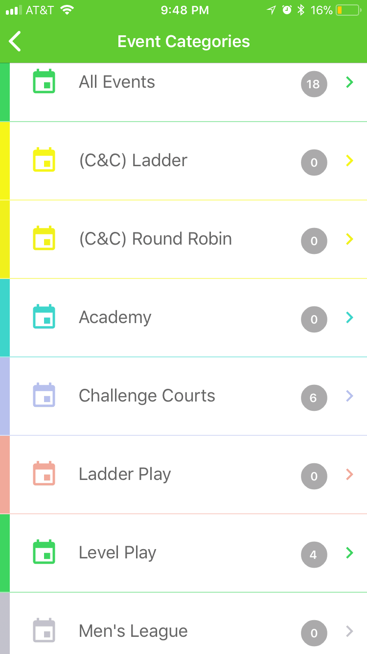 click on app calendar