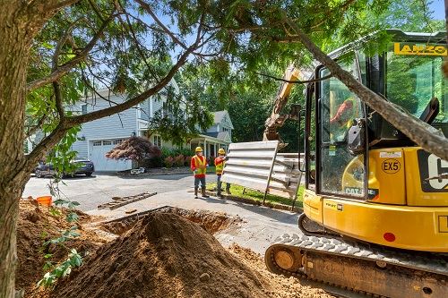 backhoe service line