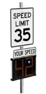 Radar speed displays in Cranberry Township